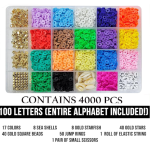 CURVE CREATION Jewellery Making Kit Bracelet Making Kit Macaron Color for Bracelet Making Clay Beads Kit Letter