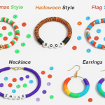 CURVE CREATION Jewellery Making Kit Bracelet Making Kit Macaron Color for Bracelet Making Clay Beads Kit Letter