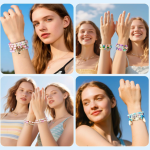 CURVE CREATION Jewellery Making Kit Bracelet Making Kit Macaron Color for Bracelet Making Clay Beads Kit Letter