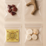 Spiritual Puja Set - 5 g Kamiya Sindoor, 2 Kali Haldi, 5 Gomati Chakra Stones & 3" Brass Sri Yantra for Wealth, Health & Protection