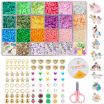 LERUBGA 3000+ Macaron Color Bracelet Making Clay Beads Kit | Bracelet Making Set for Girls | DIY Jewellery Making Kit