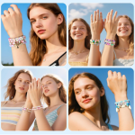 LERUBGA 3000+ Macaron Color Bracelet Making Clay Beads Kit | Bracelet Making Set for Girls | DIY Jewellery Making Kit