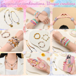 LERUBGA 3000+ Macaron Color Bracelet Making Clay Beads Kit | Bracelet Making Set for Girls | DIY Jewellery Making Kit