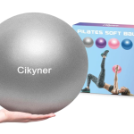 Cikyner Soft Pilates Ball, Small Exercise Ball 9 Inch Mini Gym Ball with Inflatable Straw  Physical Therapy and Balance improving at Home, Gym & Office