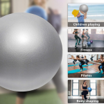 Cikyner Soft Pilates Ball, Small Exercise Ball 9 Inch Mini Gym Ball with Inflatable Straw  Physical Therapy and Balance improving at Home, Gym & Office