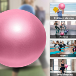 Cikyner Soft Pilates Ball, Small Exercise Ball 9 Inch Mini Gym Ball with Inflatable Straw Balance improving at Home, Gym & Office