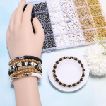 Vishal Bracelet Making Kit for Girls & Kids | DIY Jewellery Making Kit with Heishi Beads, Alphabet Beads & Spacer Beads
