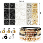 Vishal Bracelet Making Kit for Girls & Kids | DIY Jewellery Making Kit with Heishi Beads, Alphabet Beads & Spacer Beads