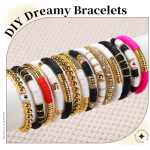 Vishal Bracelet Making Kit for Girls & Kids | DIY Jewellery Making Kit with Heishi Beads, Alphabet Beads & Spacer Beads