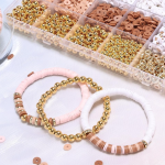 Vishal Bracelet Making Kit for Girls & Kids | DIY Jewellery Making Kit with Heishi Beads, Alphabet Beads & Spacer Beads