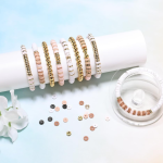 Vishal Bracelet Making Kit for Girls & Kids | DIY Jewellery Making Kit with Heishi Beads, Alphabet Beads & Spacer Beads