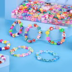 Vishal Bracelet Making Kit for Girls & Kids | DIY Jewellery Making Kit with Heishi Beads, Alphabet Beads & Spacer Beads