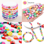 Vishal Bracelet Making Kit for Girls & Kids | DIY Jewellery Making Kit with Heishi Beads, Alphabet Beads & Spacer Beads