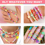 Vishal Bracelet Making Kit for Girls & Kids | DIY Jewellery Making Kit with Heishi Beads, Alphabet Beads & Spacer Beads