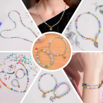 LERUBGA 1300+ DIY Bracelet Making Kit for Kids, DIY Jewellery Making Art & Craft Kit with Clay Beads & Unicorn Charms, Gift for Girls (5–12 Years)