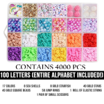 LERUBGA 2000+ Bracelet Making Kit for Girls, DIY Jewellery Making Craft Set with Beads & Unicorn Charms, Art & Craft Gift (5–12 Years)