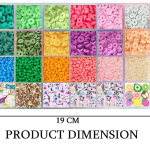 LERUBGA 3000+ Macaron Color Bracelet Making Clay Beads Kit | Bracelet Making Set for Girls | DIY Jewellery Making Kit