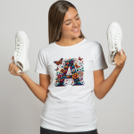 BINAYAK Cotton Printed Regular Round Neck White