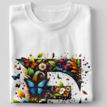 BINAYAK Cotton Printed Regular Round Neck White