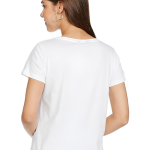BINAYAK Cotton Printed Regular Round Neck White