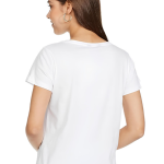 BINAYAK Cotton Printed Regular Round Neck White