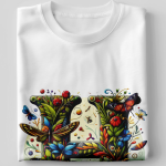 BINAYAK Cotton Printed Regular Round Neck White