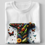 BINAYAK Cotton Printed Regular Round Neck White