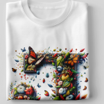 BINAYAK Cotton Printed Regular Round Neck White