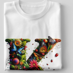 BINAYAK Cotton Printed Regular Round Neck White