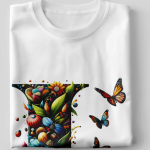 BINAYAK Cotton Printed Regular Round Neck White