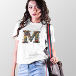 BINAYAK Cotton Printed Regular Round Neck White