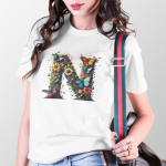 BINAYAK Cotton Printed Regular Round Neck White