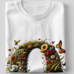 BINAYAK Cotton Printed Regular Round Neck White