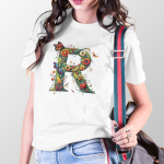 BINAYAK Cotton Printed Regular Round Neck White