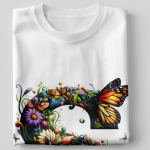 BINAYAK Cotton Printed Regular Round Neck White