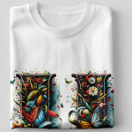 BINAYAK Cotton Printed Regular Round Neck White