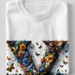BINAYAK Cotton Printed Regular Round Neck White
