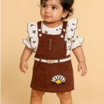 Bublee Dublee Kids Brown Denim Dungree