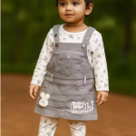 Bubblee Dubblee Baby Girls Casual Dungaree