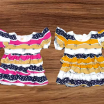 Bublee Dublee Girls Mustard Top with Frill Layered Design