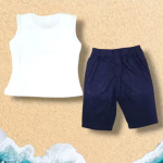 Girls White Sleeveless Top Cotton Blend | Summer Wear Top for Baby Girls & Kids