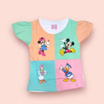 Bublee Dublee Kid Girls Top & Shorts Set – Stylish Round Neck Printed Design