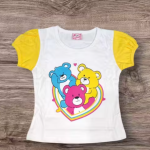 Kid Girls Top & Shorts Round Neck Printed Design For Party Or Casual Wear