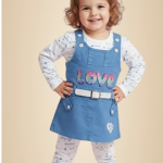 Bublee Dublee Baby Girls Casual Dungaree