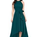 Women Halter Neck Fit & Flare Midi Dress