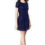 Women Embroidered Fit & Flare Dress with Round Neck