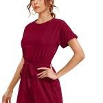 Women Dress | Jumpsuit Casual Short Sleeve Mini Dress, Jumpsuits For Women Stylish