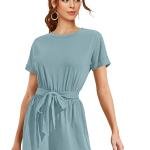Women Dress | Jumpsuit Casual Short Sleeve Mini Dress, Jumpsuits For Women Stylish