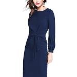 Women's Knitting strachable Solid Round Neck Full Sleeve Dresses