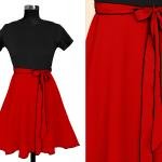 Women's Knitting strachable Solid Round Neck Cap Sleeve Dresses